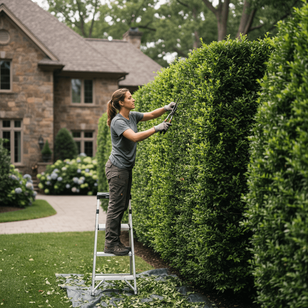 Professional hedge and shrub trimming