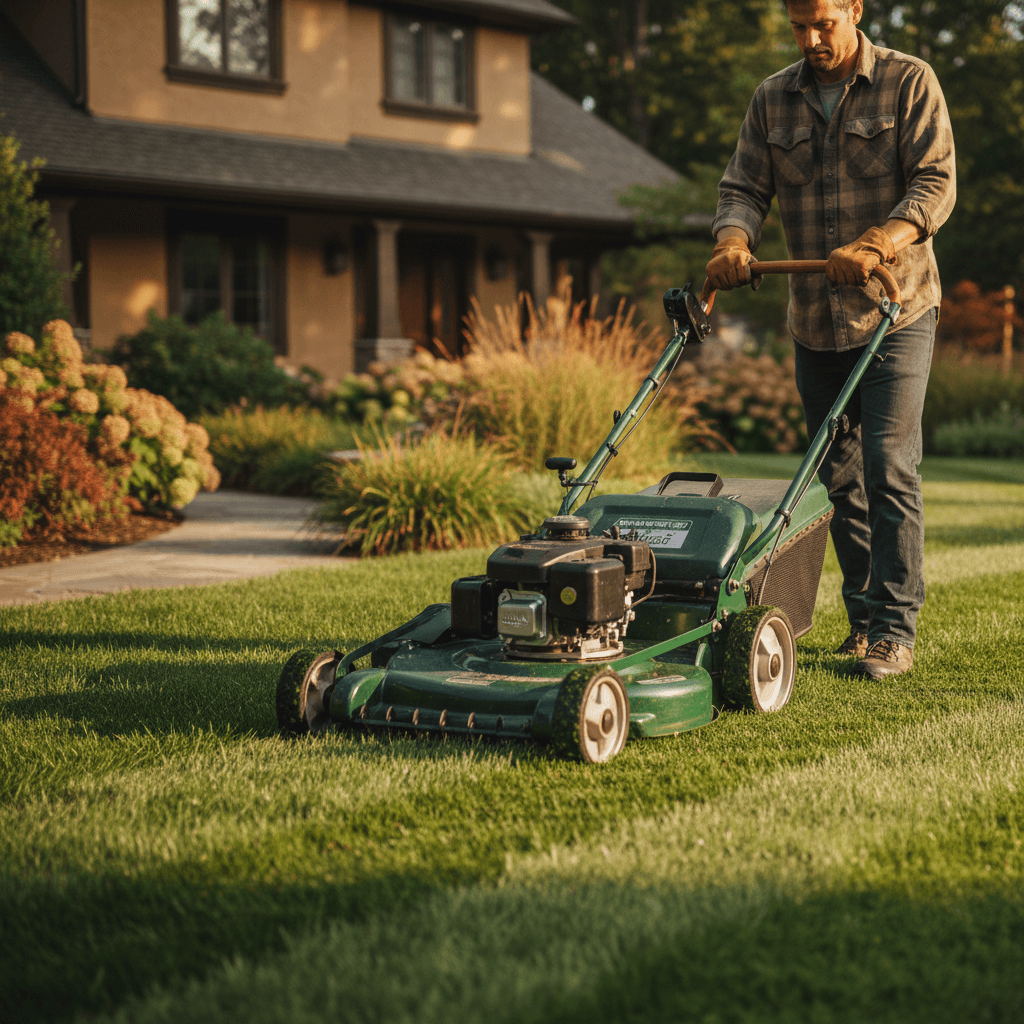 Professional lawn mowing service