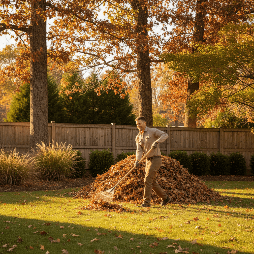Seasonal yard cleanup and leaf removal
